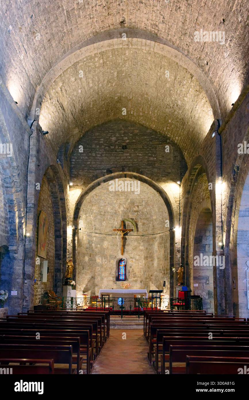 France, Var, village du Castellet, église de la Transfiguration Banque D'Images