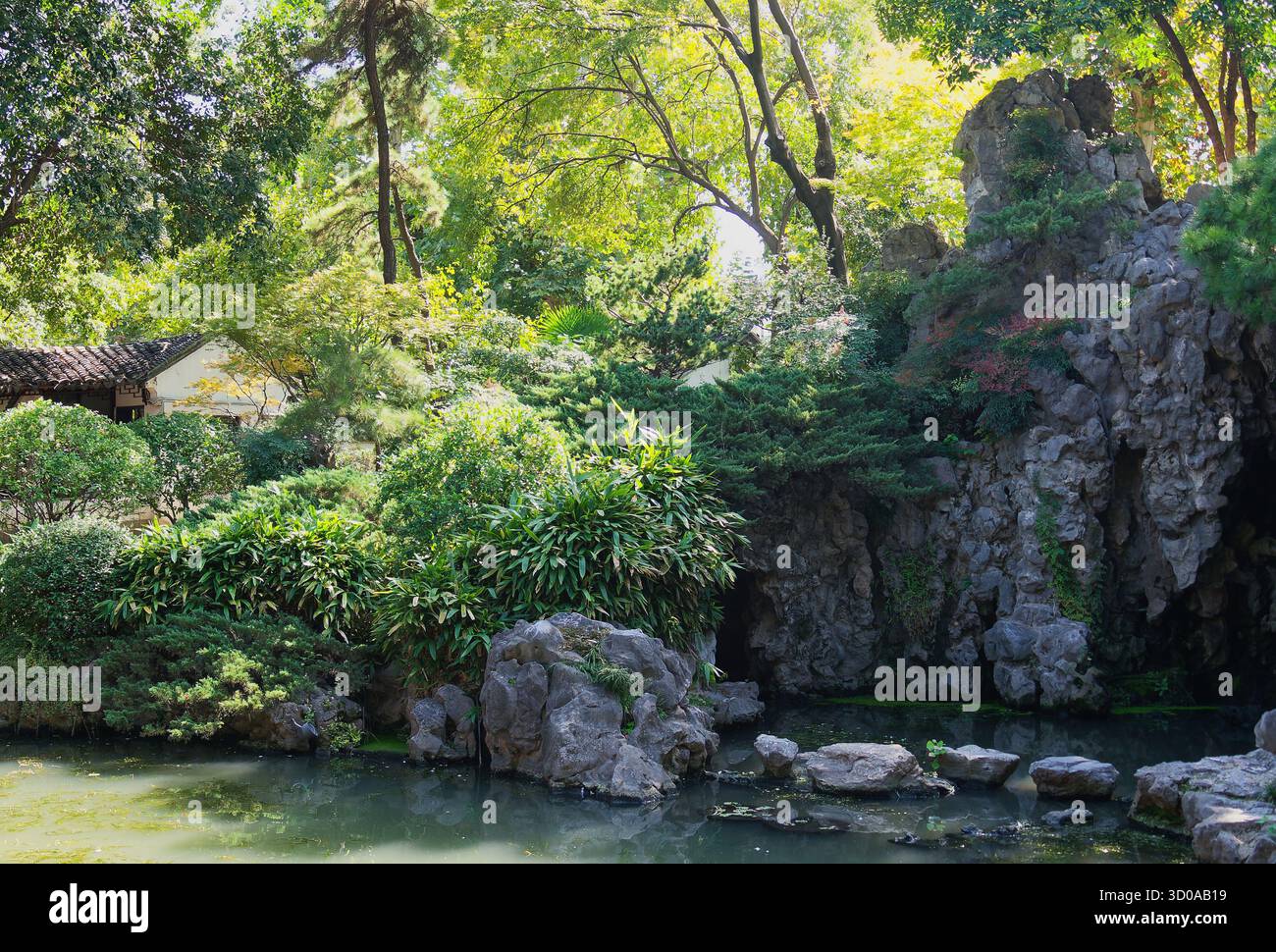 Jardin Zhan - jardin chinois traditionnel - jardin arrière de la demeure du prince du Royaume céleste Taiping Banque D'Images