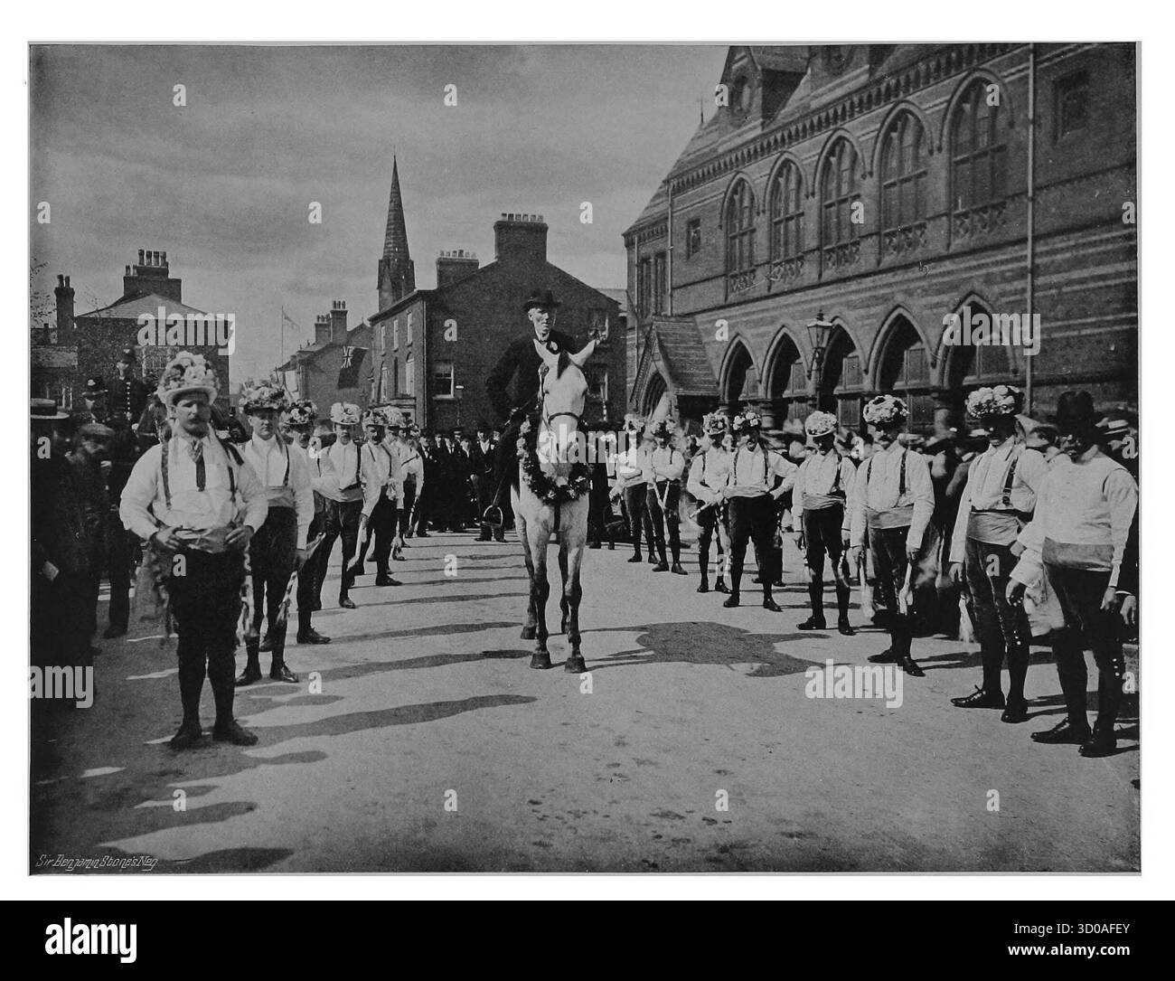 Festival du 1er mai de Knutsford. Les danseurs Morris. Photographie d'archive vintage des festivals, cérémonies et coutumes. Par Benjamin Stone, 1890s -1900s Banque D'Images