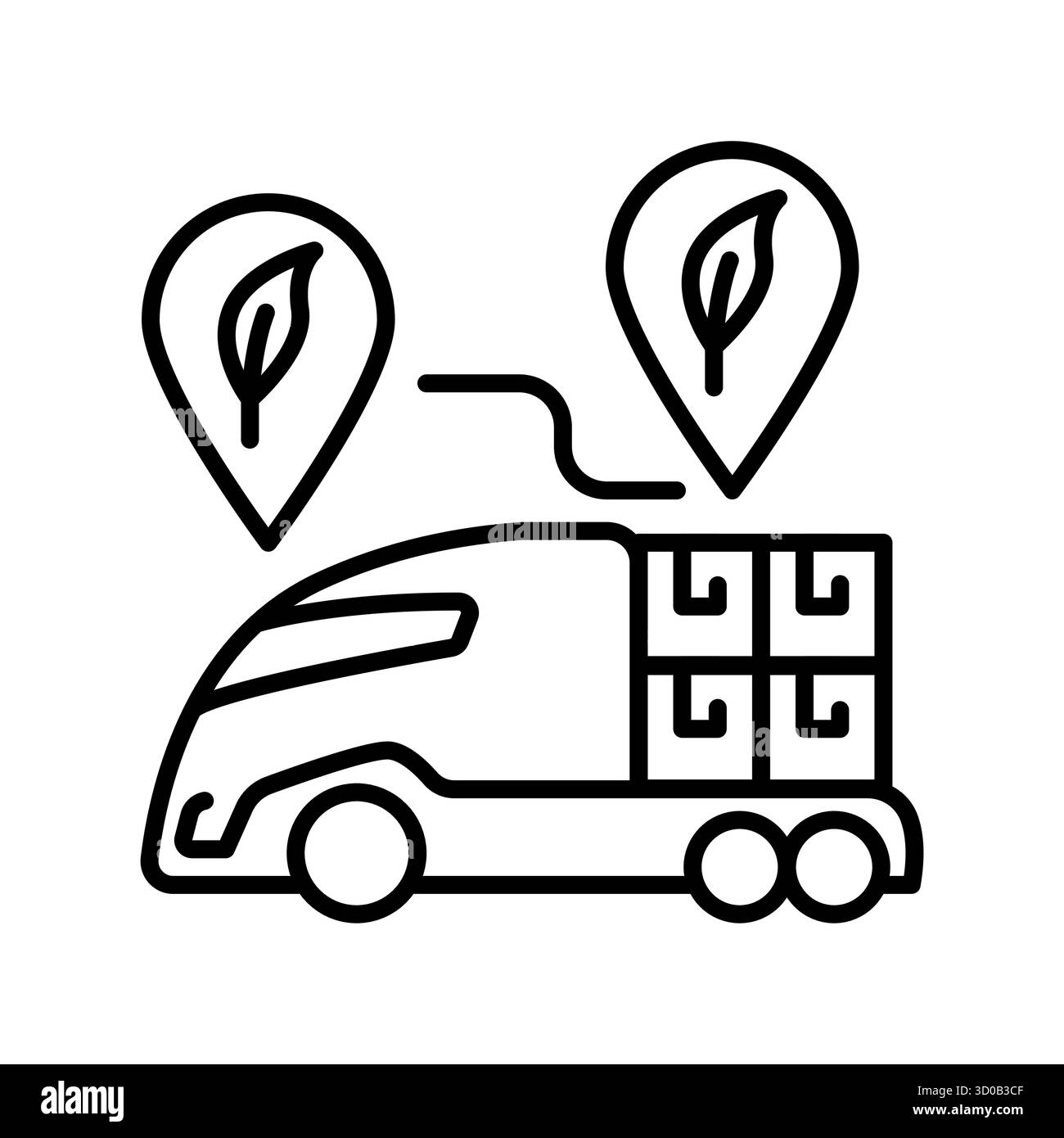 icône de ligne noire d'approvisionnement local. Elément isolé par vecteur. Contour modifiable. Illustration de Vecteur