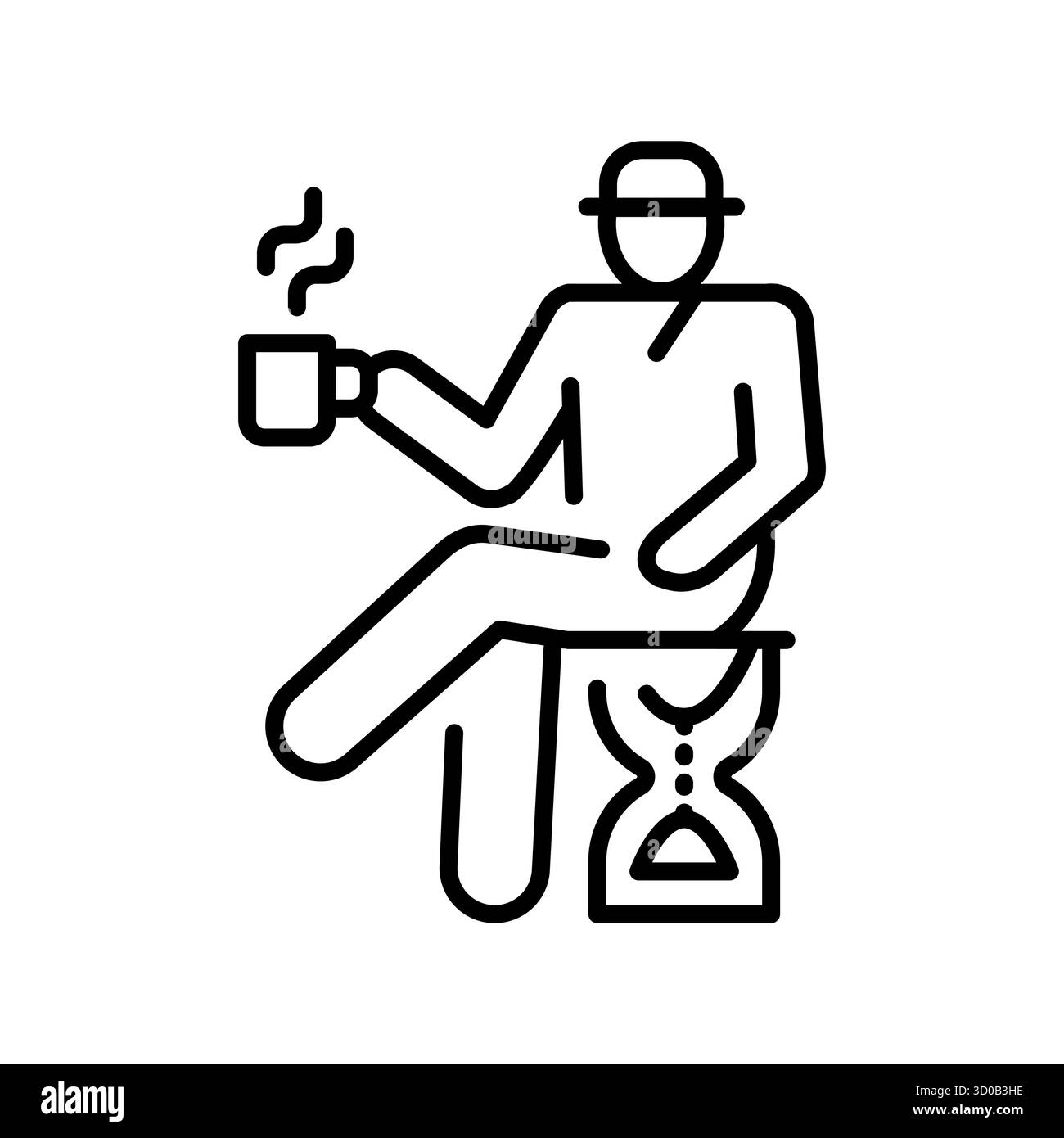 icône de ligne noire lente. Elément isolé par vecteur. Contour modifiable. Illustration de Vecteur