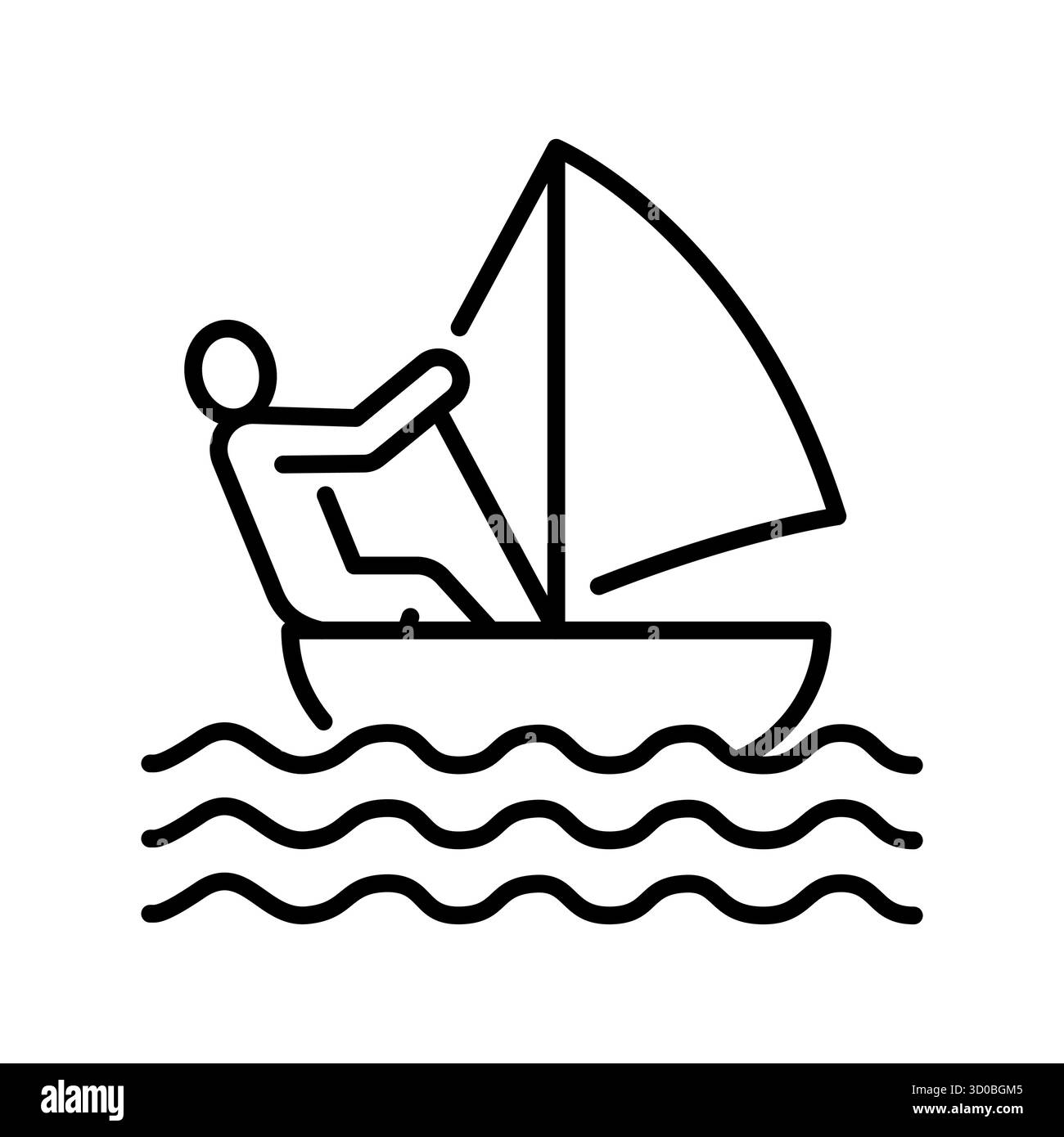 icône de ligne noire de voile pour les projets numériques et imprimés. Icônes nettes minimales pour les applications et les sites Web. Icônes simples modernes pour UI UX et branding Illustration de Vecteur