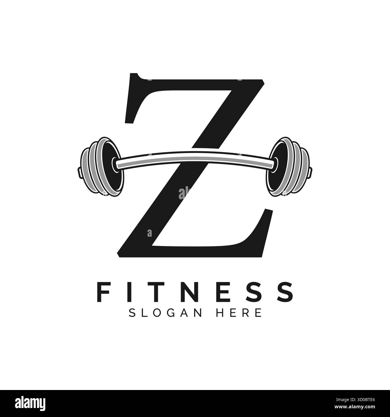 Design logo Z Gym. Icône de symbole de barre alphabet Z Illustration de Vecteur