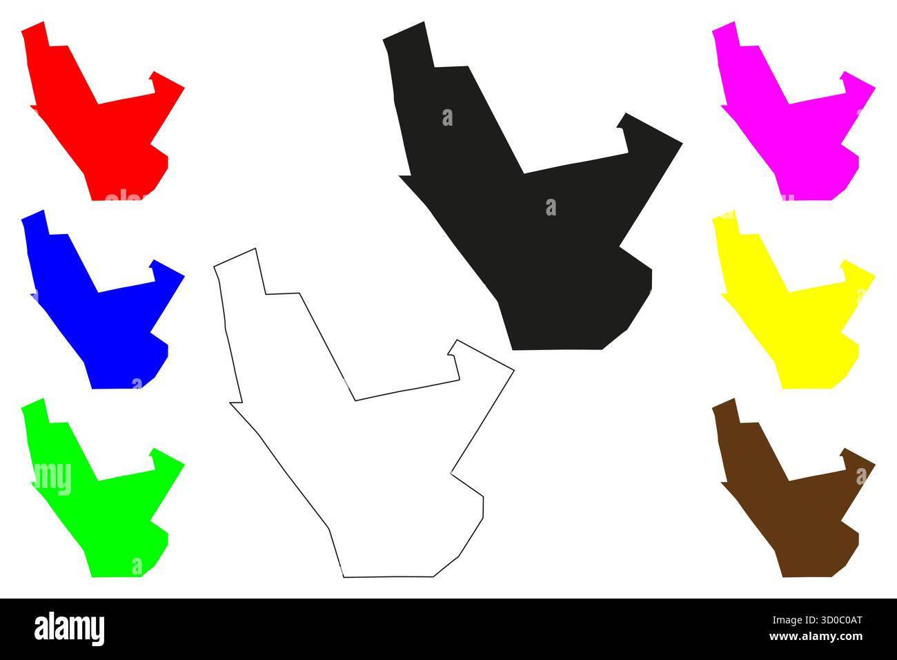 Sidi Kacem ville (Royaume du Maroc) illustration vectorielle de carte, croquis de gribouillage carte Petitjean Illustration de Vecteur