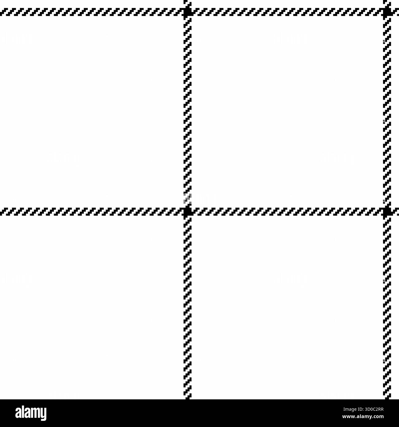 Vecteur textile de modèle culturel, vérification sans couture de tissu de peinture. Fond de tartan à carreaux de texture colorée dans une palette de couleurs blanche et noire. Illustration de Vecteur