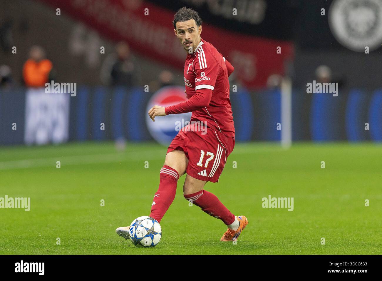 Curtis Jones de Liverpool lors de l'UEFA Champions League Matchday 3 sur 8 Eintracht Frankfurt vs Liverpool au Deutsche Bank Park, Francfort, Allemagne, 22 octobre 2025 (photo par Ian Stephen/Actualités images) Banque D'Images