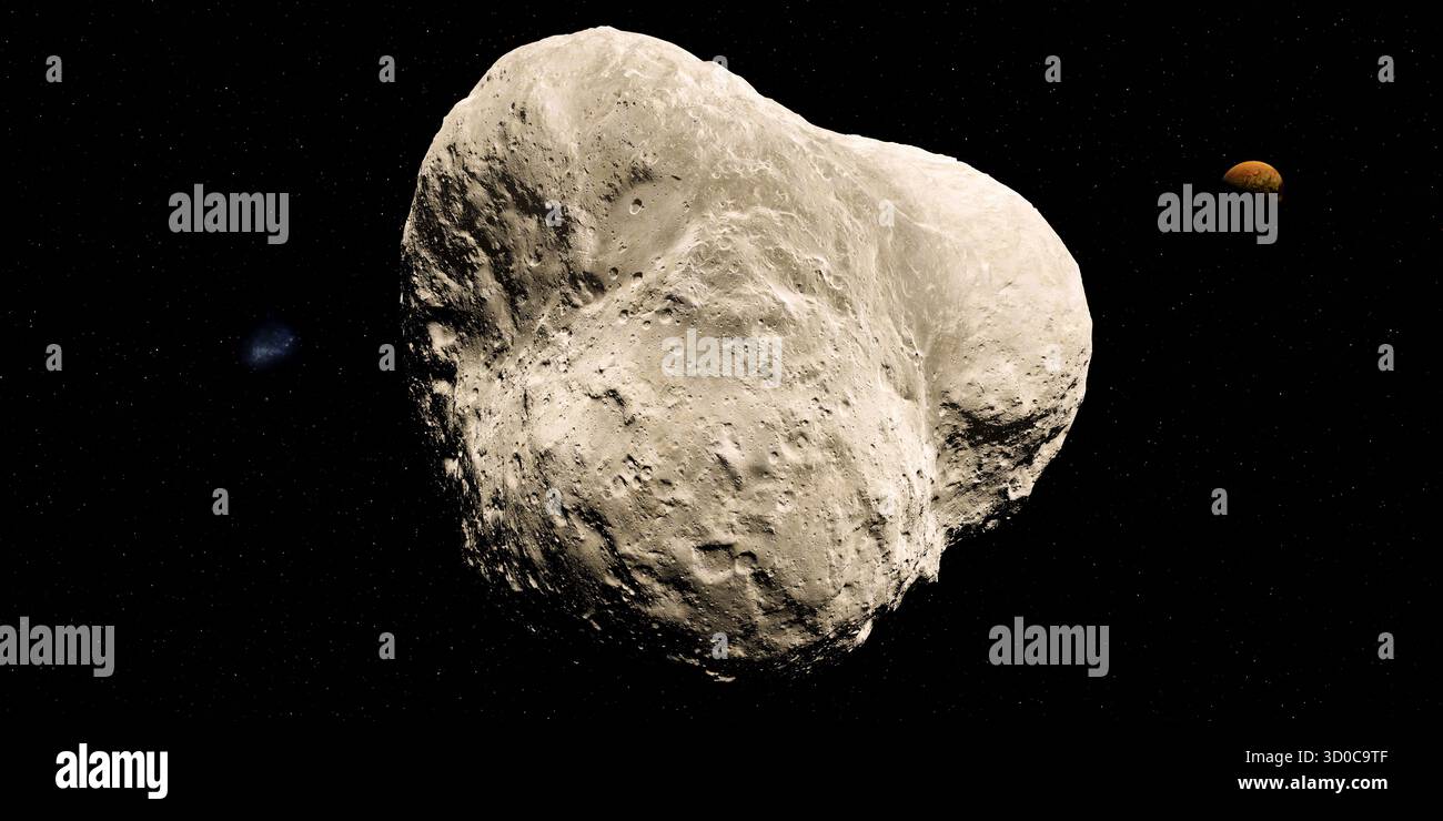 NIX, désignation officielle Pluton II, est un satellite naturel de Pluton, avec un diamètre de 49,8 km sur sa plus grande dimension. Banque D'Images