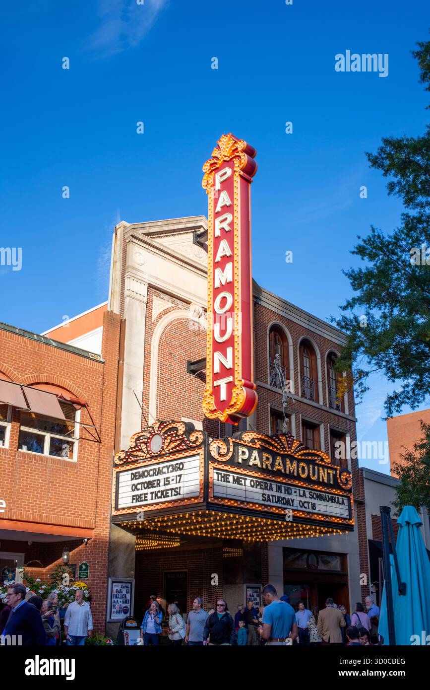 Centre commercial historique de Charlottesville, Charlottesville, Virginie Banque D'Images