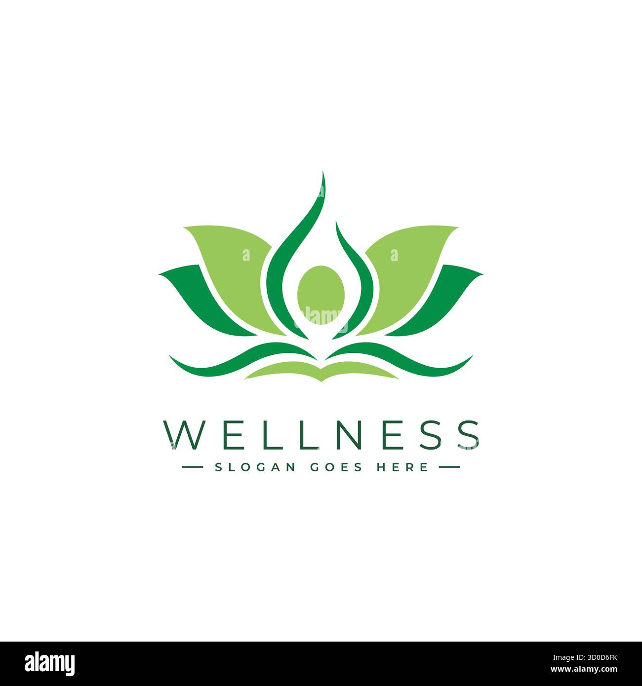 Modèle de logo Wellness Yoga et Fitness Illustration de Vecteur