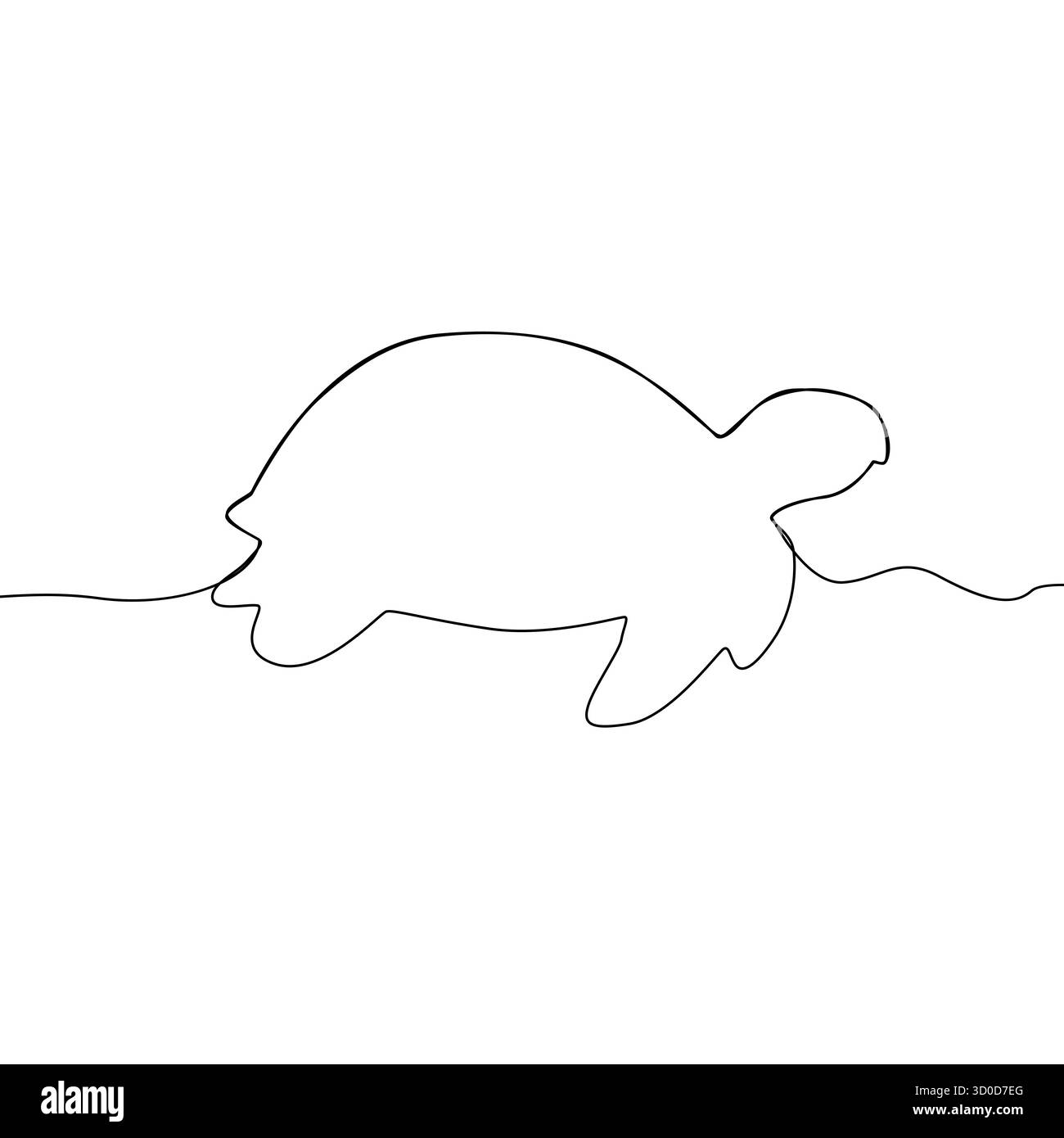 Illustration de reptile tortue. Vecteur de dessin de ligne continue. Animal lent minimaliste Contour simple de coque. Illustration de Vecteur Illustration de reptile tortue. Vecteur de dessin de ligne continue. Animal lent minimaliste Contour simple de coque. Illustration de Vecteur