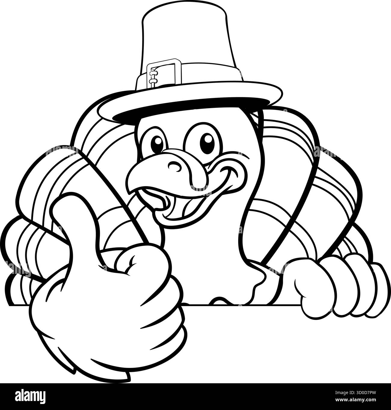 Turquie Thanksgiving Cartoon Bird Christmas Mascot Illustration de Vecteur