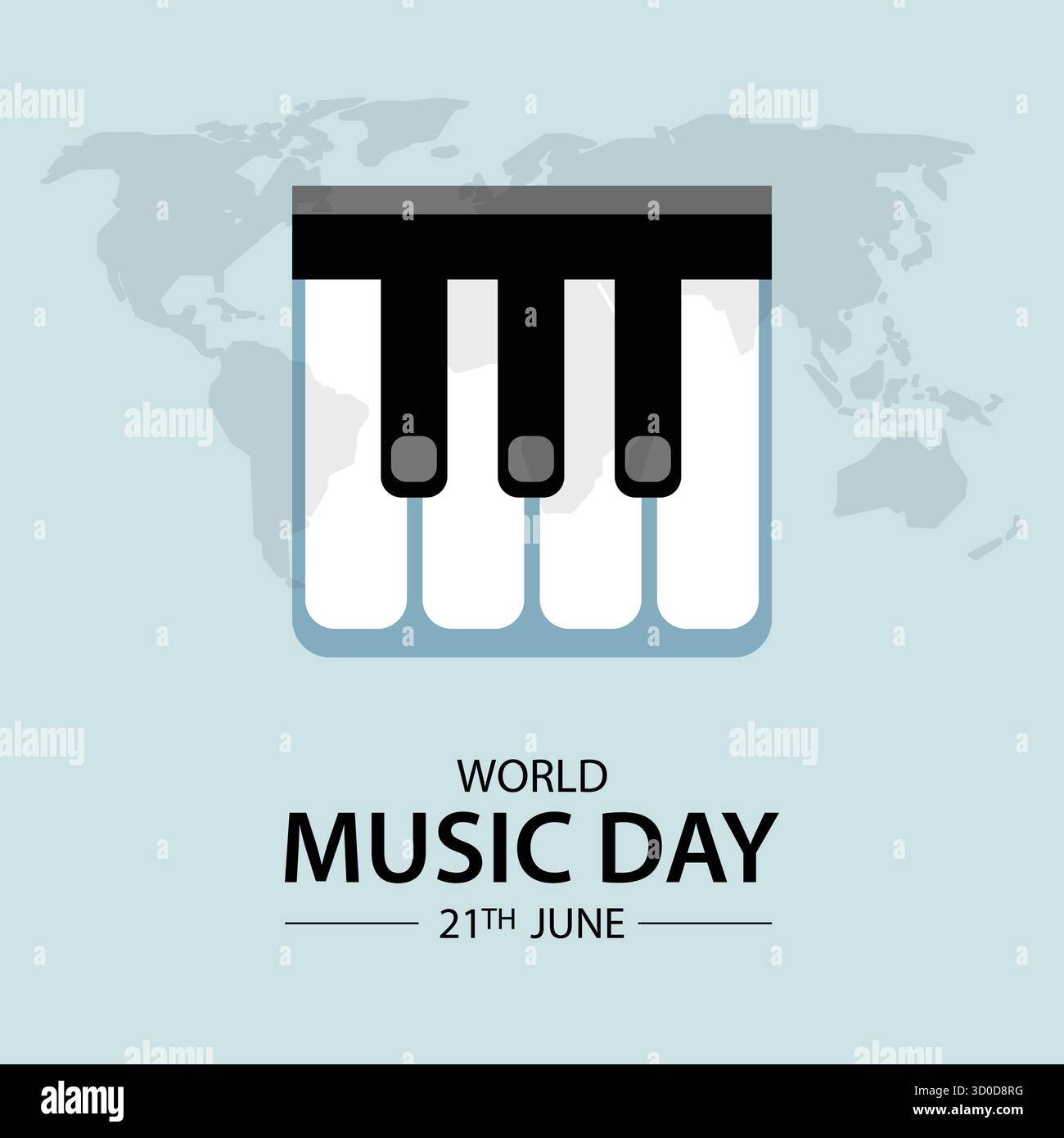 La Journée mondiale de la musique est célébrée le 21 juin. Illustration de Vecteur