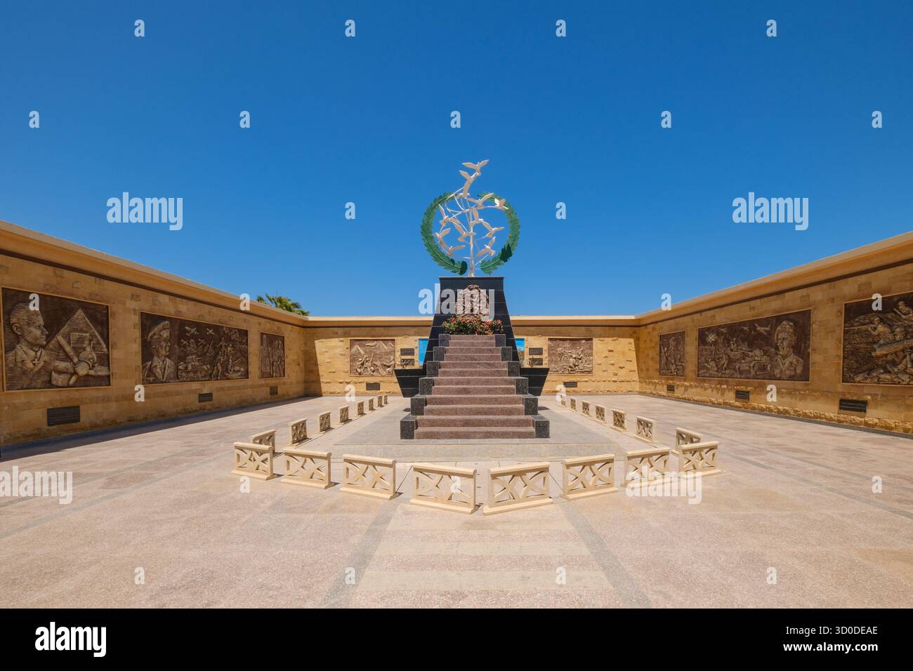 Cour du Musée militaire d'Alamein, Égypte Banque D'Images