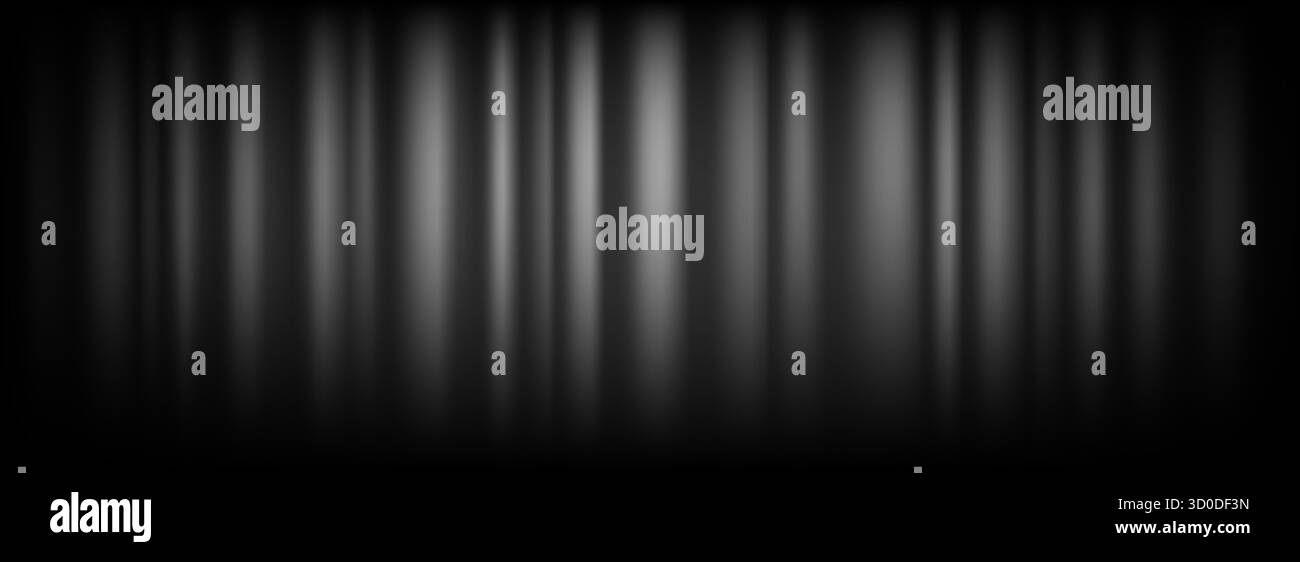 Fond de rideau de velours noir. Rideaux fermés toile de fond pour scène de théâtre ou cinéma, film muet. Vieux concept de scène de chambre Hollywood. Papier peint drapé noir pour récompense, spectacle, performance. Vecteur Illustration de Vecteur