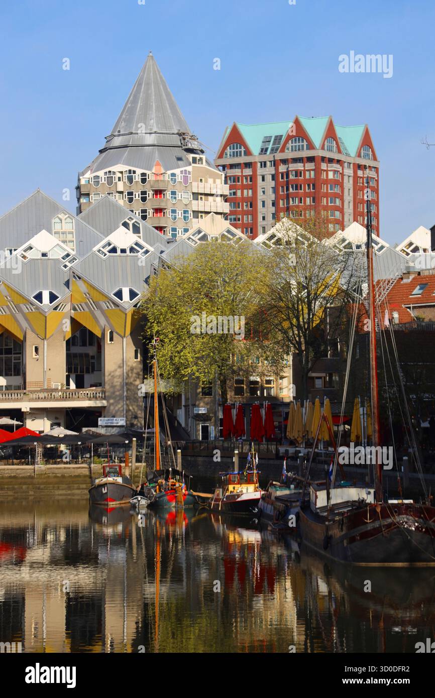 Le vieux port de Rotterdam, pays-Bas Banque D'Images
