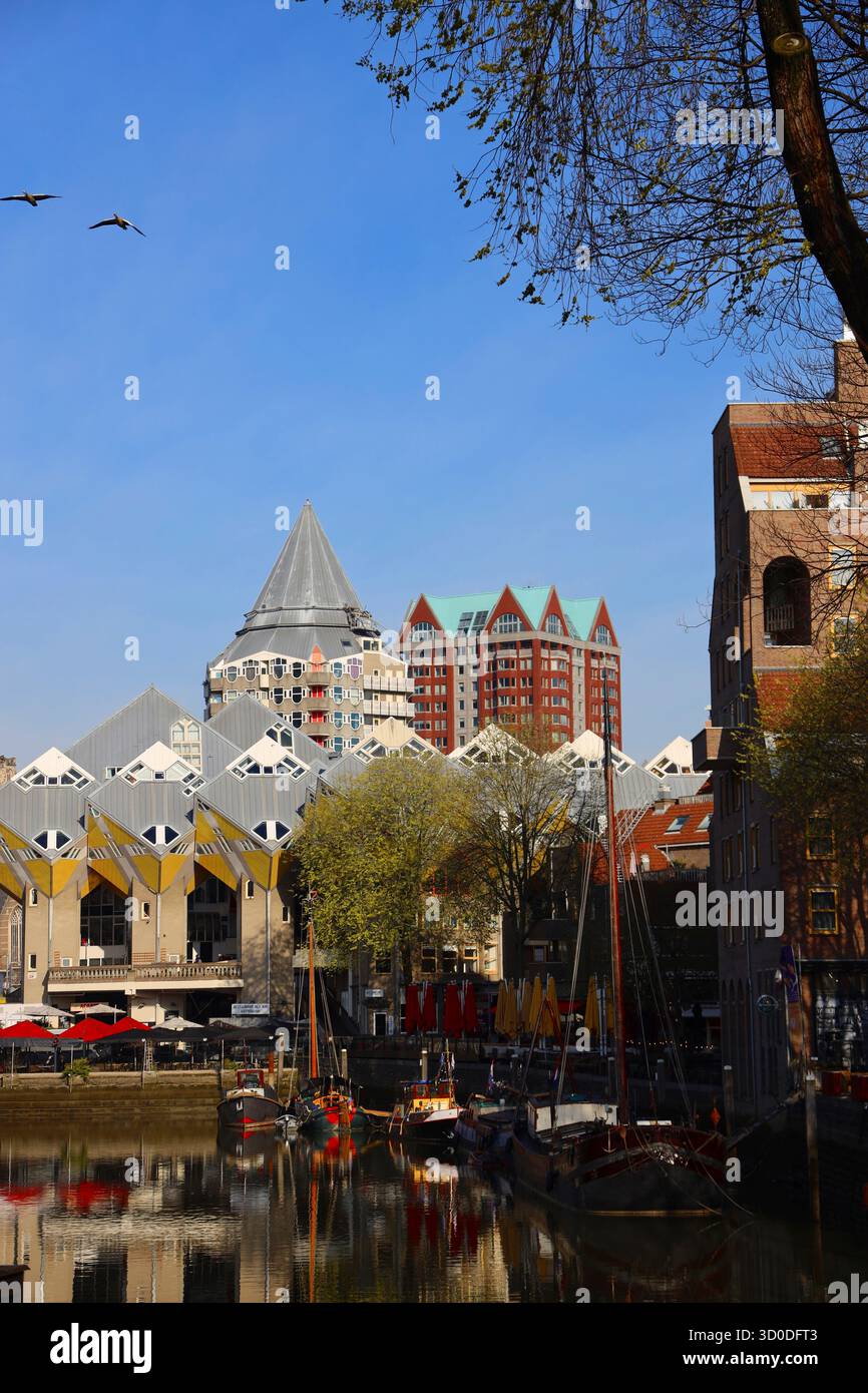 Le vieux port de Rotterdam, pays-Bas Banque D'Images