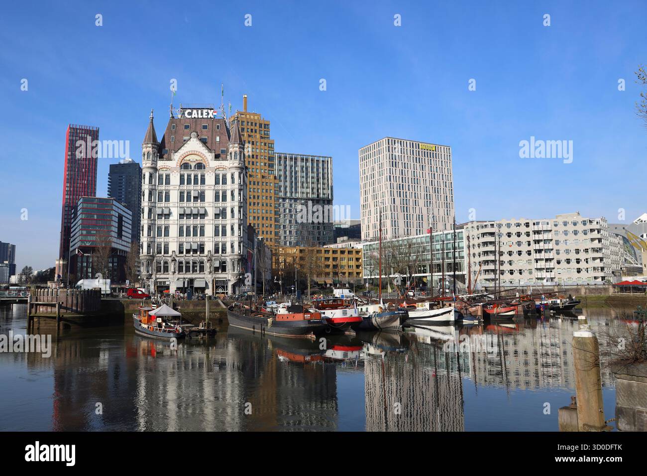 Le vieux port de Rotterdam, pays-Bas Banque D'Images
