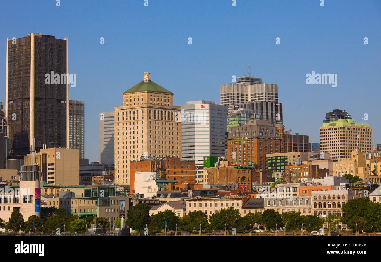 Canada, Montréal, centre-ville, Vieux-Montréal, horizon, Banque D'Images
