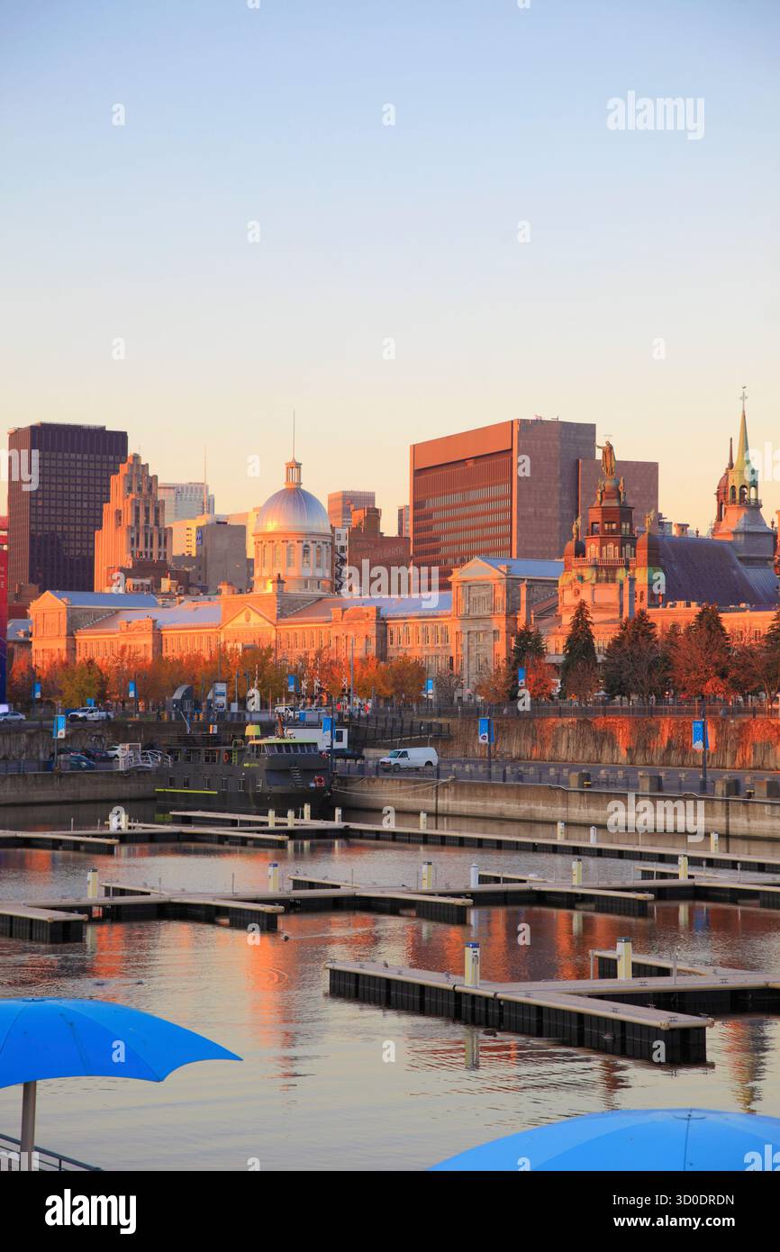 Canada, Québec, Montréal, Vieux-Port, Vieux-Port, horizon, Banque D'Images