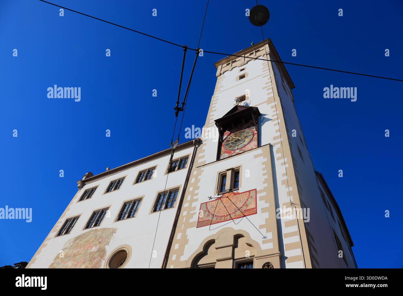 Grafeneckart, la partie la plus ancienne de la mairie, Würzburg, basse-Franconie, Bavière, Allemagne Banque D'Images