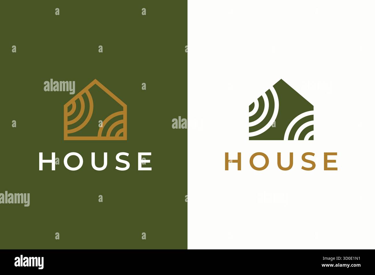 Simply House logo Branding Wooden Abstract Business immobilier et propriété Illustration de Vecteur