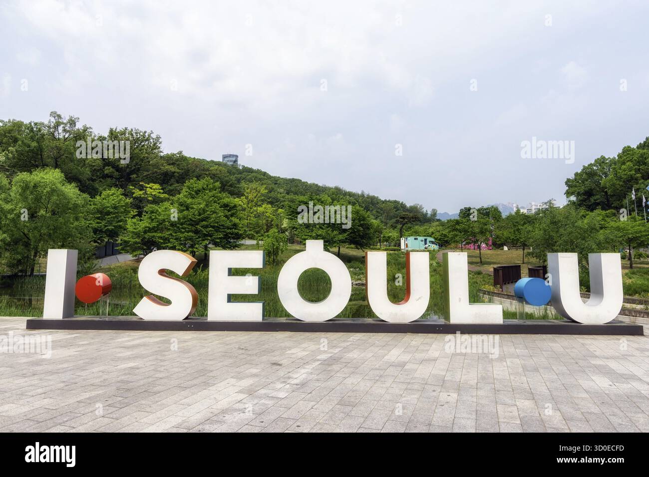 I seoul u logo dans le parc forestier de rêve à séoul, corée du Sud Banque D'Images