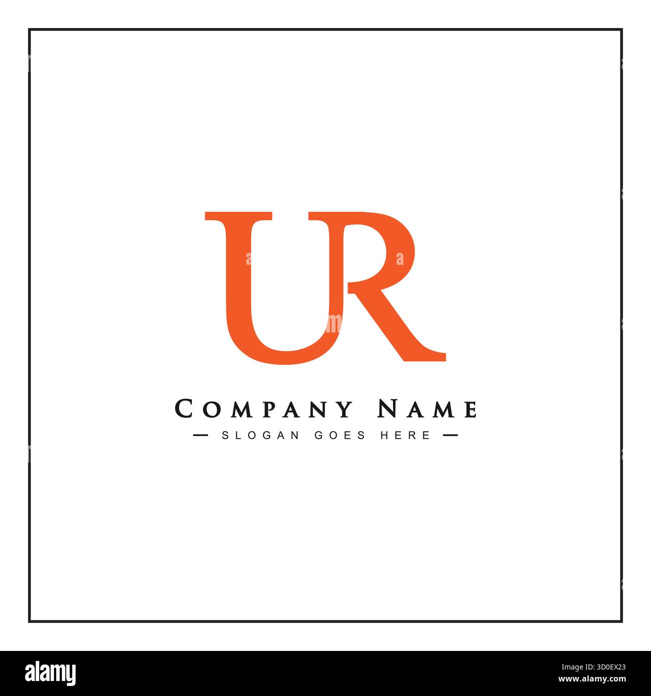 Initial UR Vector logo - modèle élégant de monogramme pour lettre U et R pour votre entreprise Illustration de Vecteur