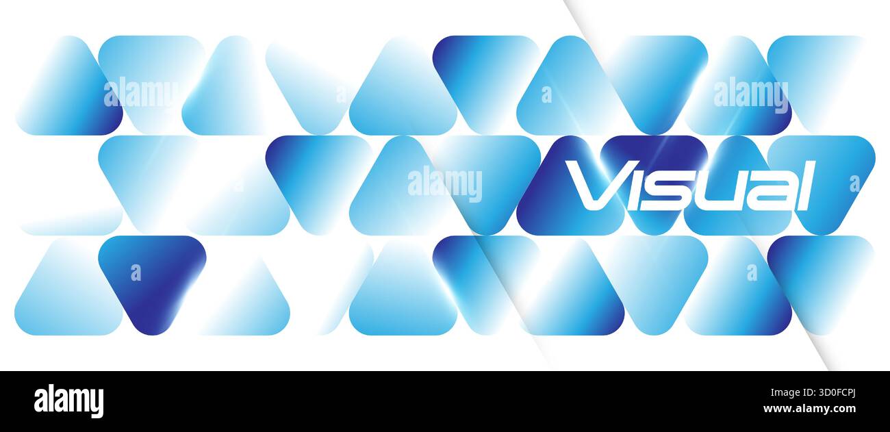 Fond moderne et futuriste avec motif triangle bleu et blanc et effets de lumière. Pour bannière, présentation ou conception de mise en page Illustration de Vecteur