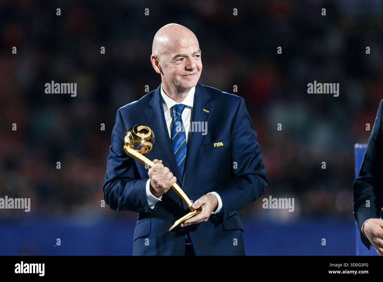 Santiago, Chili - 19 octobre : le président de la FIFA Gianni Infantino lors de la finale de la Coupe du monde U20 de la FIFA, Chili 2025 entre l'Argentine et le Maroc à Banque D'Images