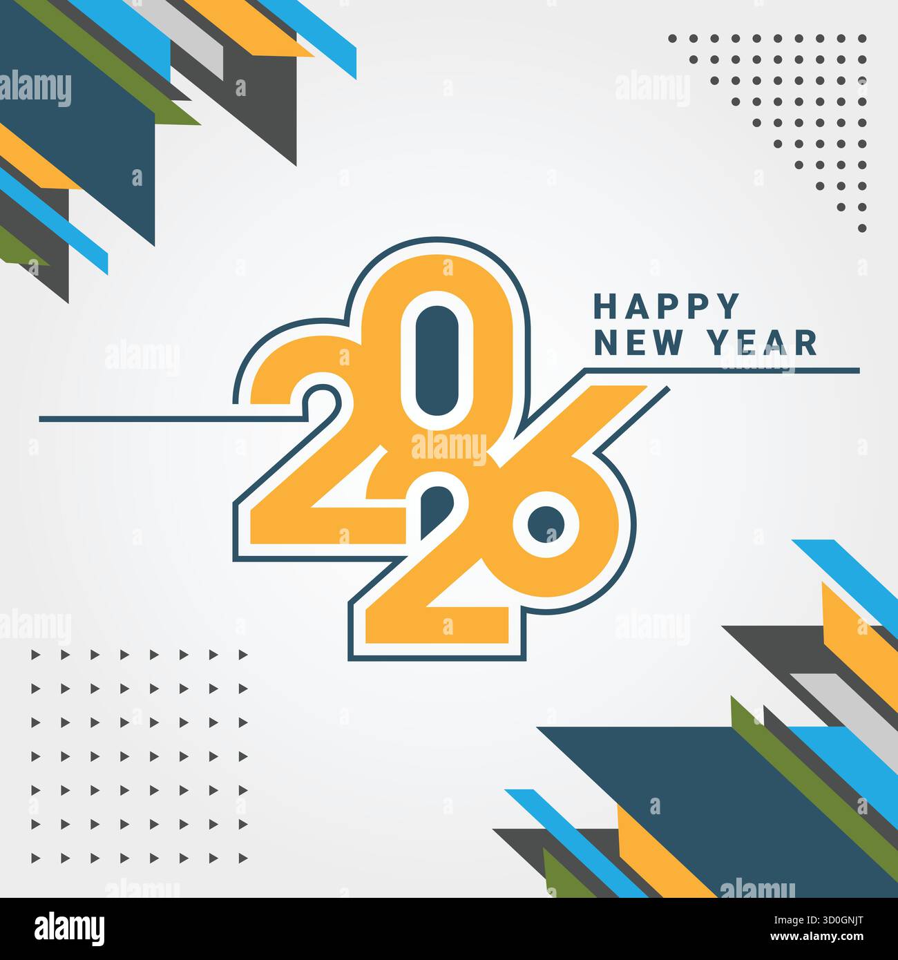 Bonne année 2026 design Illustration de Vecteur
