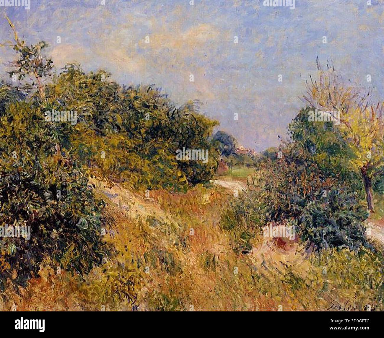 Lisière de la forêt de Fountainbleau - juin MorningAlfred Sisley - 1839 Paris, France - 29 janvier 1899 - Banque D'Images
