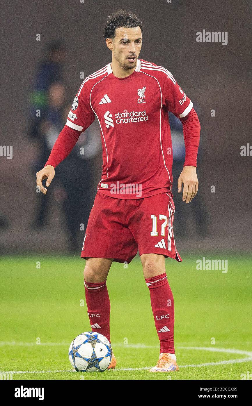 Curtis Jones de Liverpool lors de l'UEFA Champions League Matchday 3 sur 8 Eintracht Frankfurt vs Liverpool au Deutsche Bank Park, Francfort, Allemagne, 22 octobre 2025 (photo par Ian Stephen/Actualités images) Banque D'Images