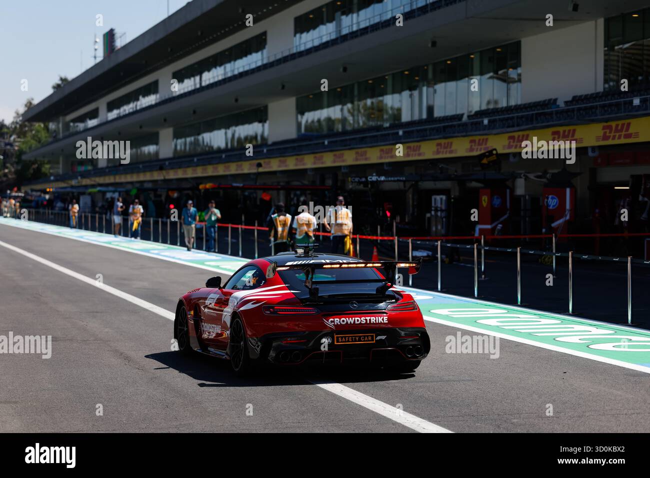 FIA Mercedes-AMG GT Black Series illustration de la voiture de sécurité lors du Grand Prix de formule 1 de Mexico 2025, 20e manche du Championnat du monde de formule 1 2025 de la FIA du 24 au 26 octobre 2025 sur l'Autodromo Hermanos Rodriguez, à Mexico, au Mexique Banque D'Images