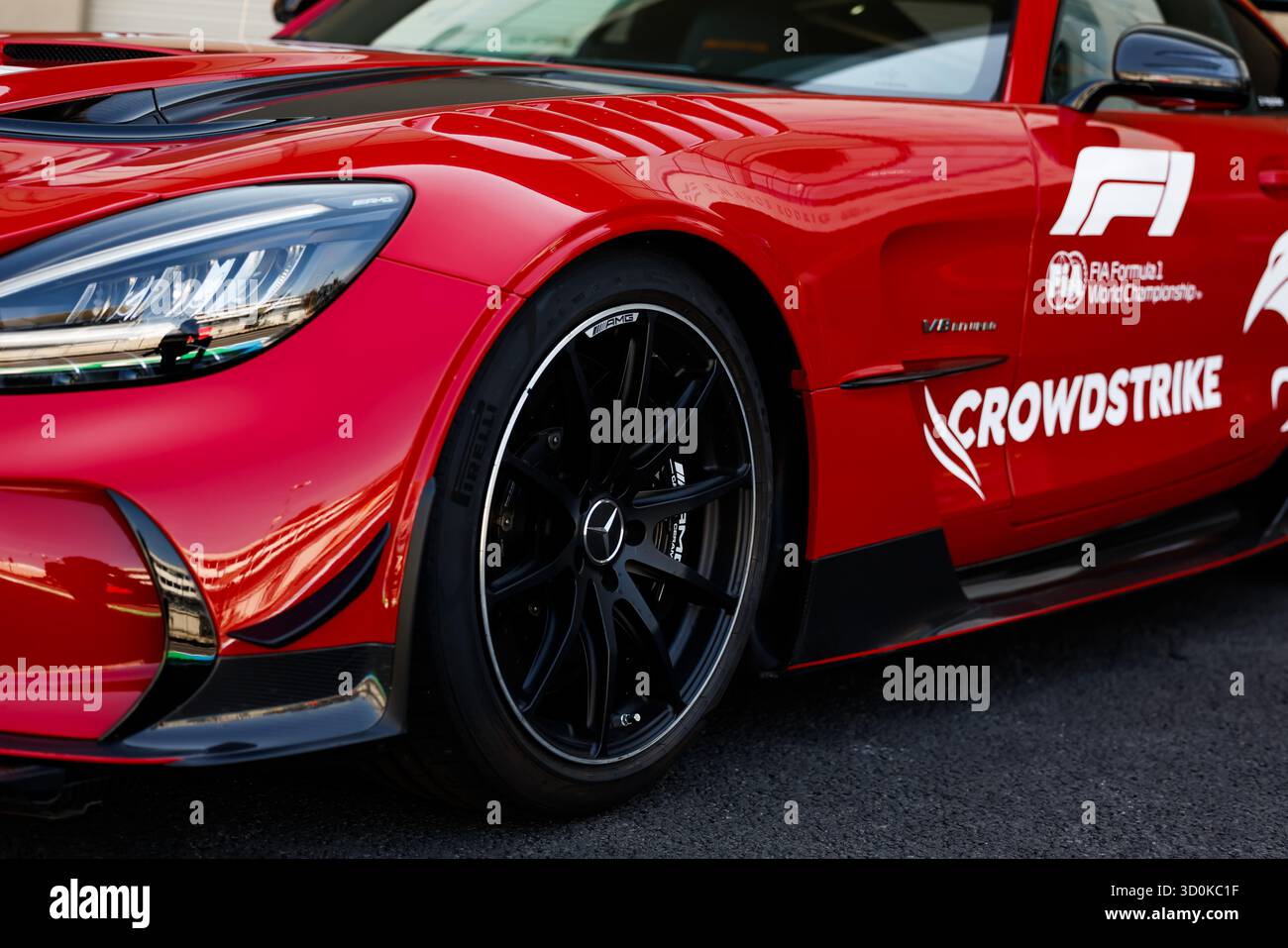 FIA Mercedes-AMG GT Black Series Safety car détail lors du Grand Prix de formule 1 de Mexico 2025, 20e manche du Championnat du monde de formule 1 2025 de la FIA du 24 au 26 octobre 2025 sur l'Autodromo Hermanos Rodriguez, à Mexico, au Mexique Banque D'Images