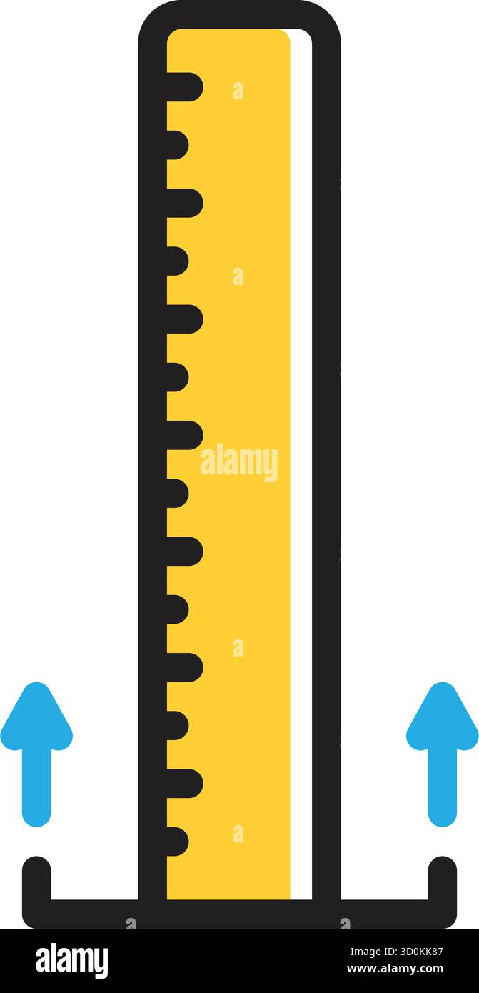 Icône pour élévation, hauteur Illustration de Vecteur