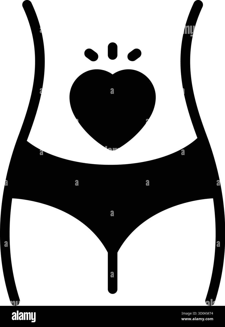 Icône de sensibilité abdominale, abdominale Illustration de Vecteur