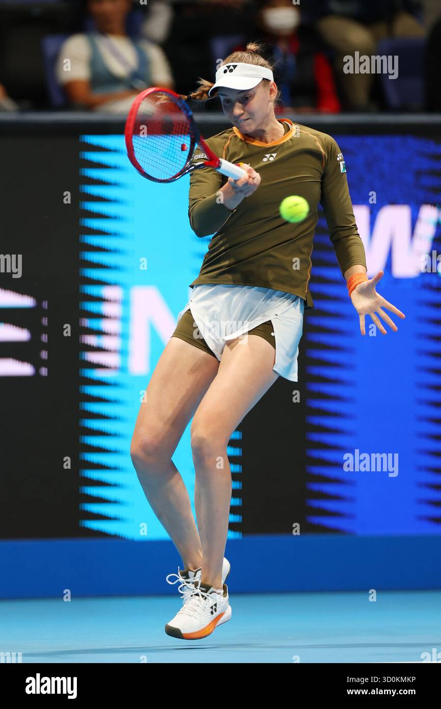 Ariake Coliseum, Tokyo, Japon. 24 octobre 2025. Elena Rybakina (KAZ), 24 OCTOBRE 2025 - Tennis : TORAY PAN PACIFIC OPEN TENNIS 2025 Quarter final match au Ariake Coliseum, Tokyo, Japon. Crédit : Naoki Morita/AFLO SPORT/Alamy Live News Banque D'Images