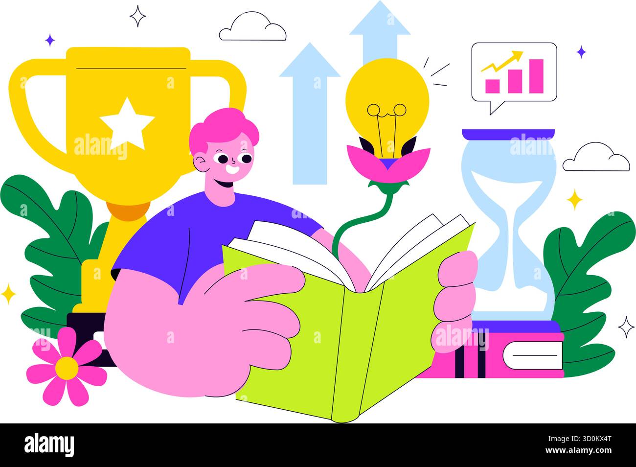 Illustration vectorielle de croissance personnelle mettant en vedette le développement par des habitudes positives, l'apprentissage tout au long de la vie, l'adaptabilité et la persévérance pour réussir dans une carrière Illustration de Vecteur Illustration vectorielle de croissance personnelle mettant en vedette le développement par des habitudes positives, l'apprentissage tout au long de la vie, l'adaptabilité et la persévérance pour réussir dans une carrière Illustration de Vecteur