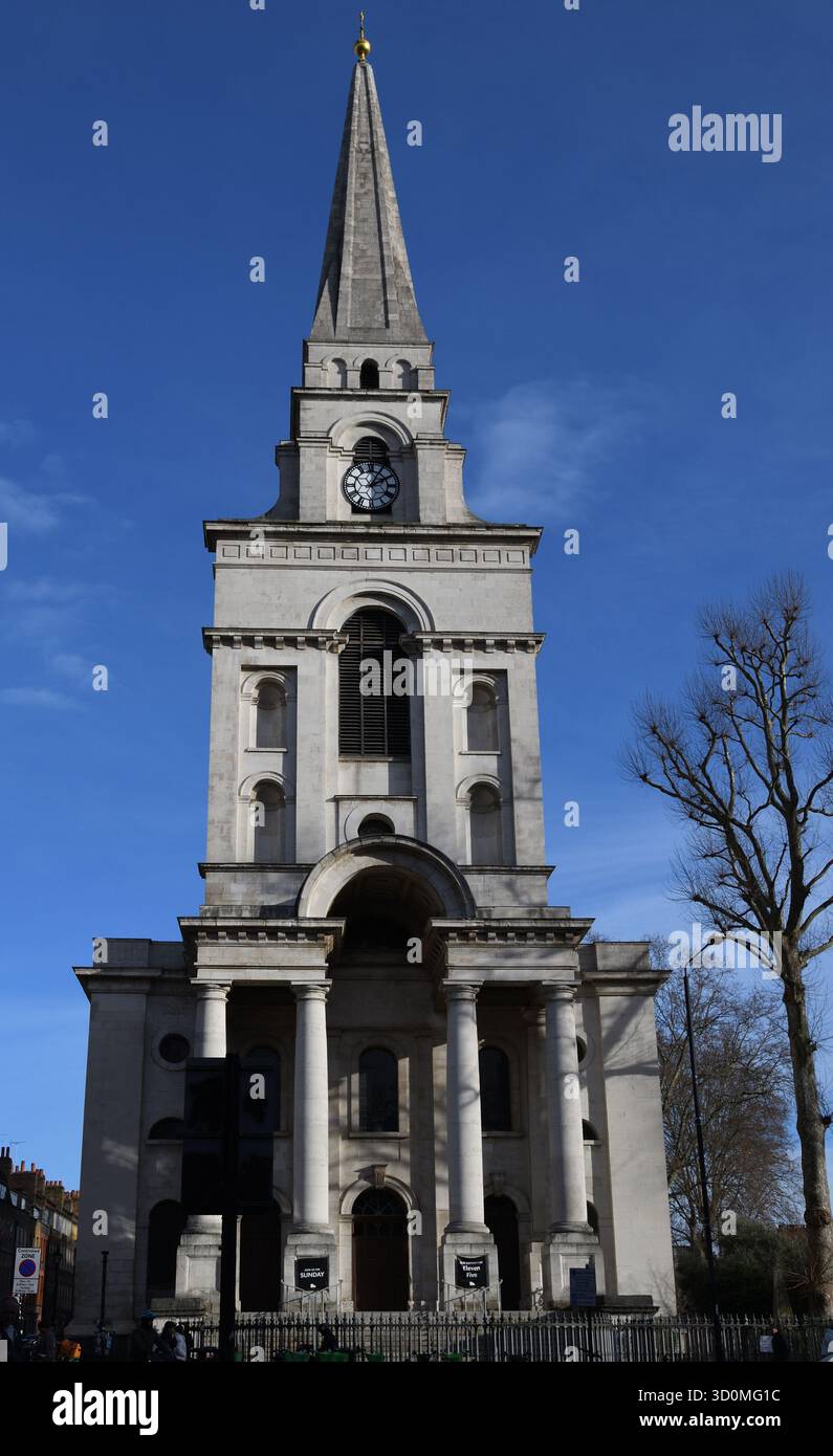 Christ Church Spitalfields, Tower Hamlets, Londres, Royaume-Uni. Christ Church Spitalfields est une église anglicane construite entre 1714 et 1729 Banque D'Images