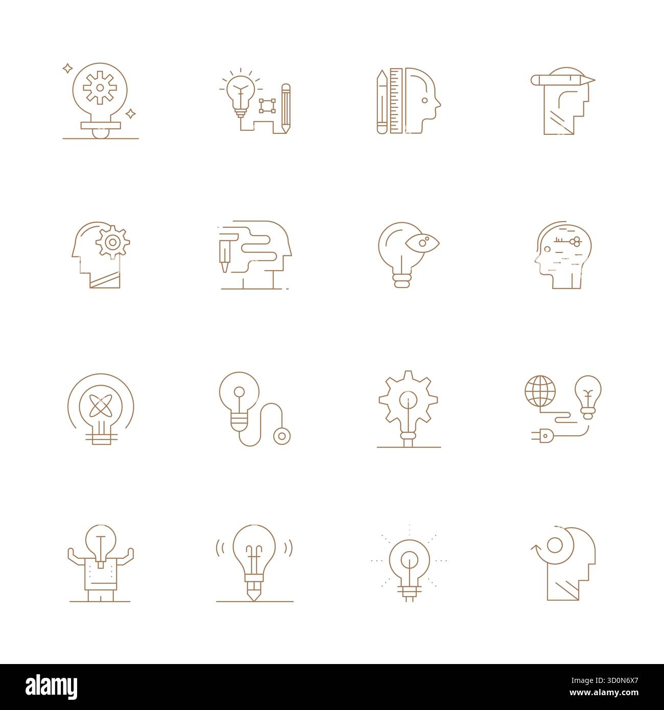 Cet ensemble de 16 icônes vectorielles Thin Line capture des thèmes conceptuels en haute résolution PIXEL Perfect qualité, parfait pour les applications technologiques et commerciales. Illustration de Vecteur