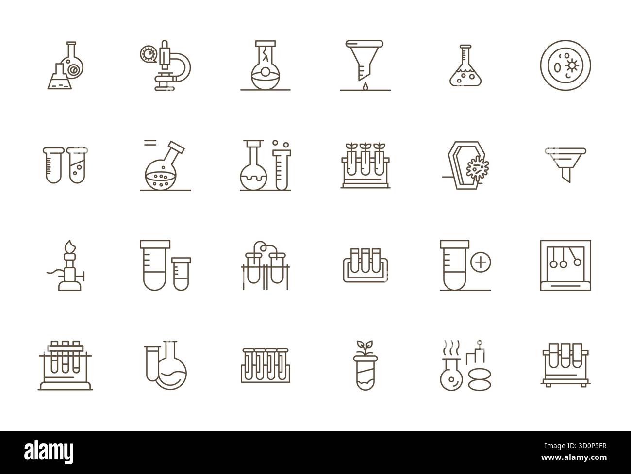 Astucieusement conçu 24 Bold Line Display icônes vectorielles parfaites pour l'équipement de laboratoire, livré au format Retina Ready pour une excellence visuelle constante. Illustration de Vecteur