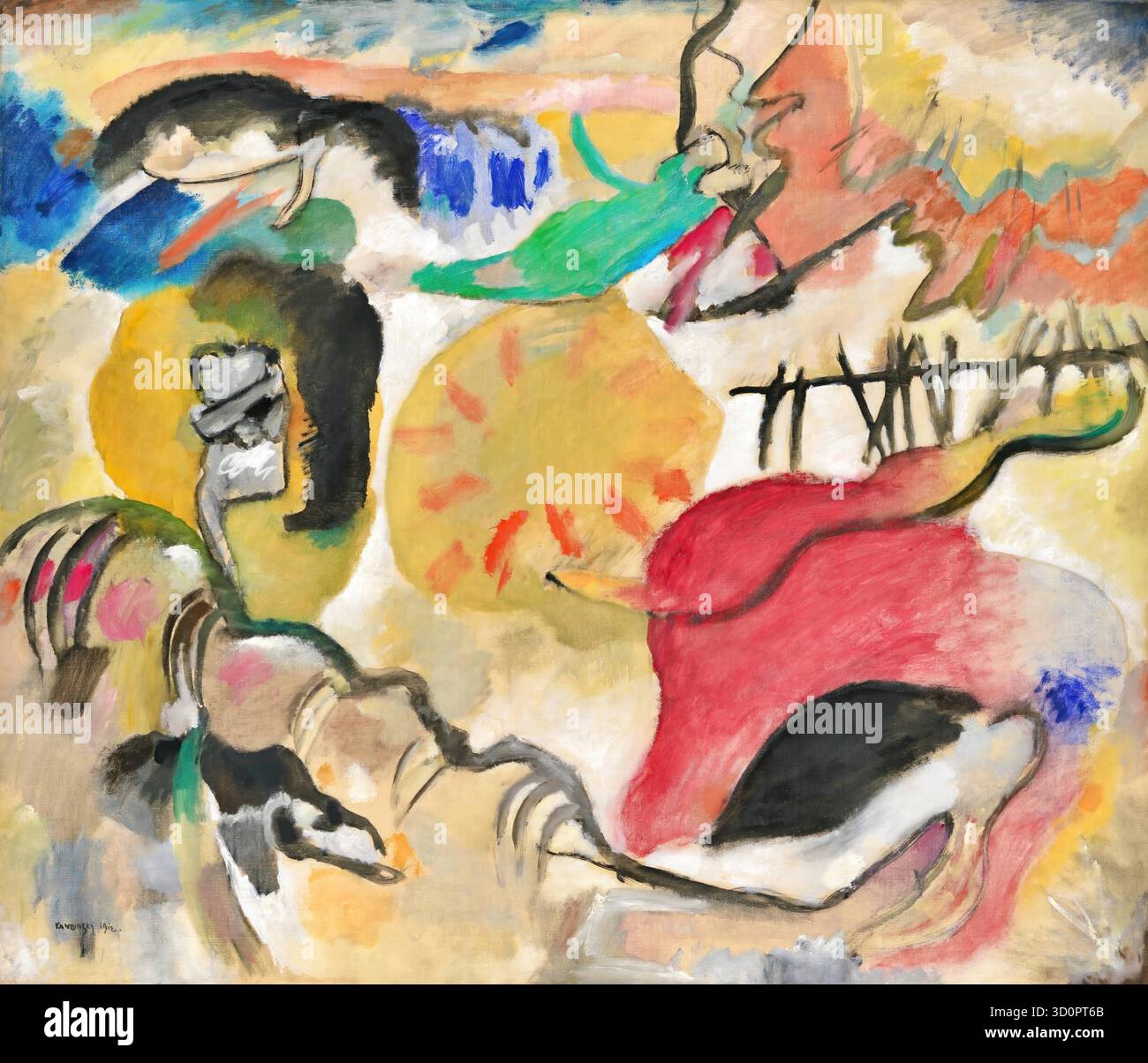 Improvisation 27, Garden of Love II, 1912 de Wassily Kandinsky. Illustration de Vecteur