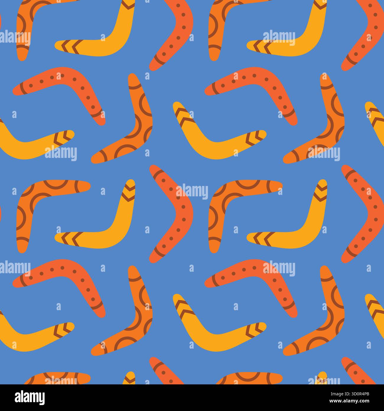 modèle sans couture avec boomerangs colorés, idéal pour l'emballage, textile, papier peint, illustration vectorielle de carte de voeux Illustration de Vecteur