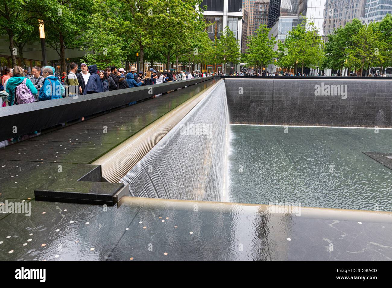 9/11 Memorial, Waterfall, Memorial & Museum, New York City Banque D'Images