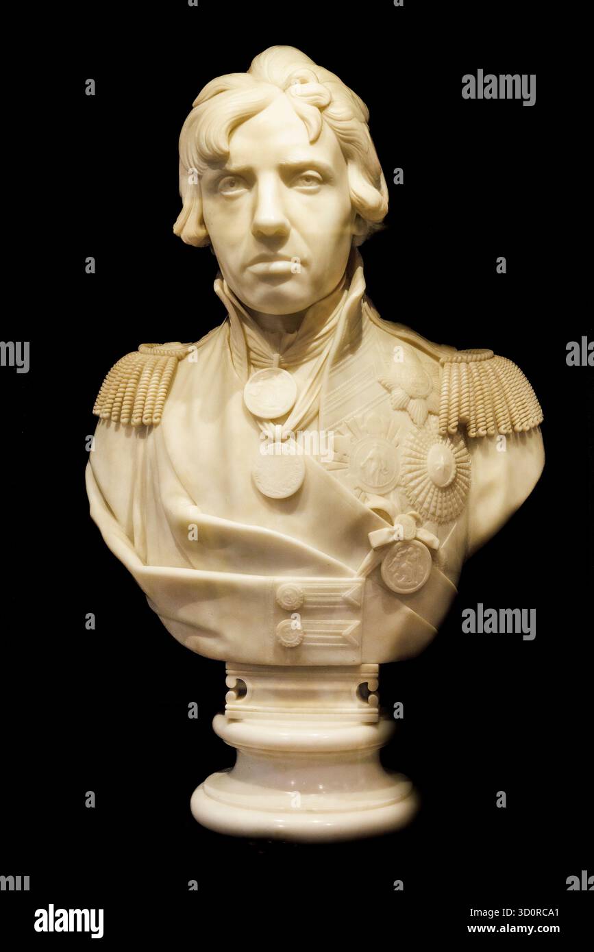 Buste du vice-amiral Lord Nelson, Londres, Angleterre, Royaume-Uni Banque D'Images
