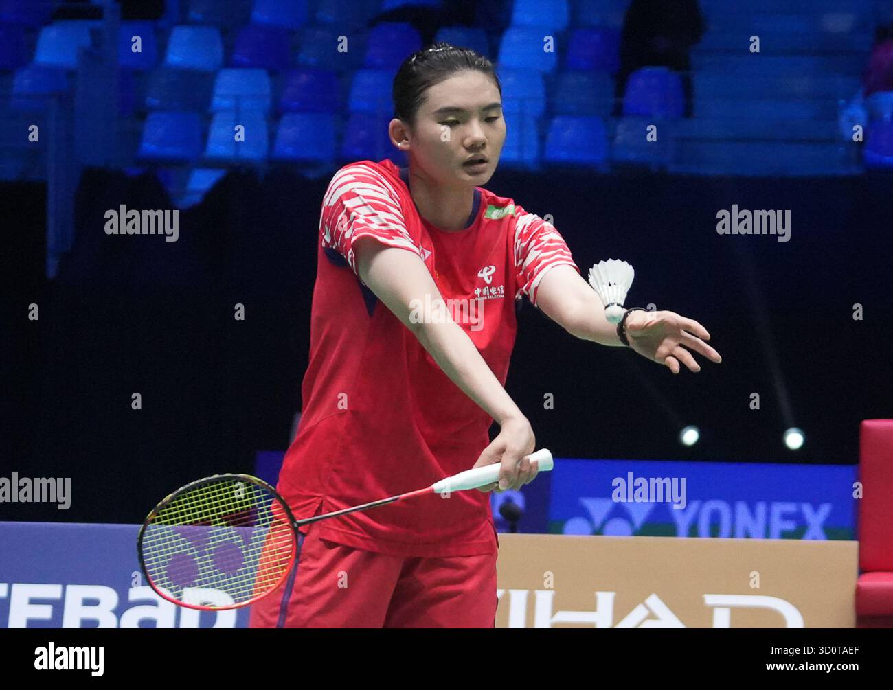 24 octobre 2025, Cesson-SéVignÃ, Bretagne, France : HAN Yue de Chine lors du Yonex French Open 2025, internationaux de France de Badminton, HSBC BWF World Tour Super 750 le 24 octobre 2025 au Glaz Arena de Cesson-Sévigné près de Rennes, France - photo Laurent Lairys (crédit image : © Laurent Lairys/ZUMA Press Wire) USAGE ÉDITORIAL SEULEMENT ! Non destiné à UN USAGE commercial ! Banque D'Images 24 octobre 2025, Cesson-SéVignÃ, Bretagne, France : HAN Yue de Chine lors du Yonex French Open 2025, internationaux de France de Badminton, HSBC BWF World Tour Super 750 le 24 octobre 2025 au Glaz Arena de Cesson-Sévigné près de Rennes, France - photo Laurent Lairys (crédit image : © Laurent Lairys/ZUMA Press Wire) USAGE ÉDITORIAL SEULEMENT ! Non destiné à UN USAGE commercial ! Banque D'Images