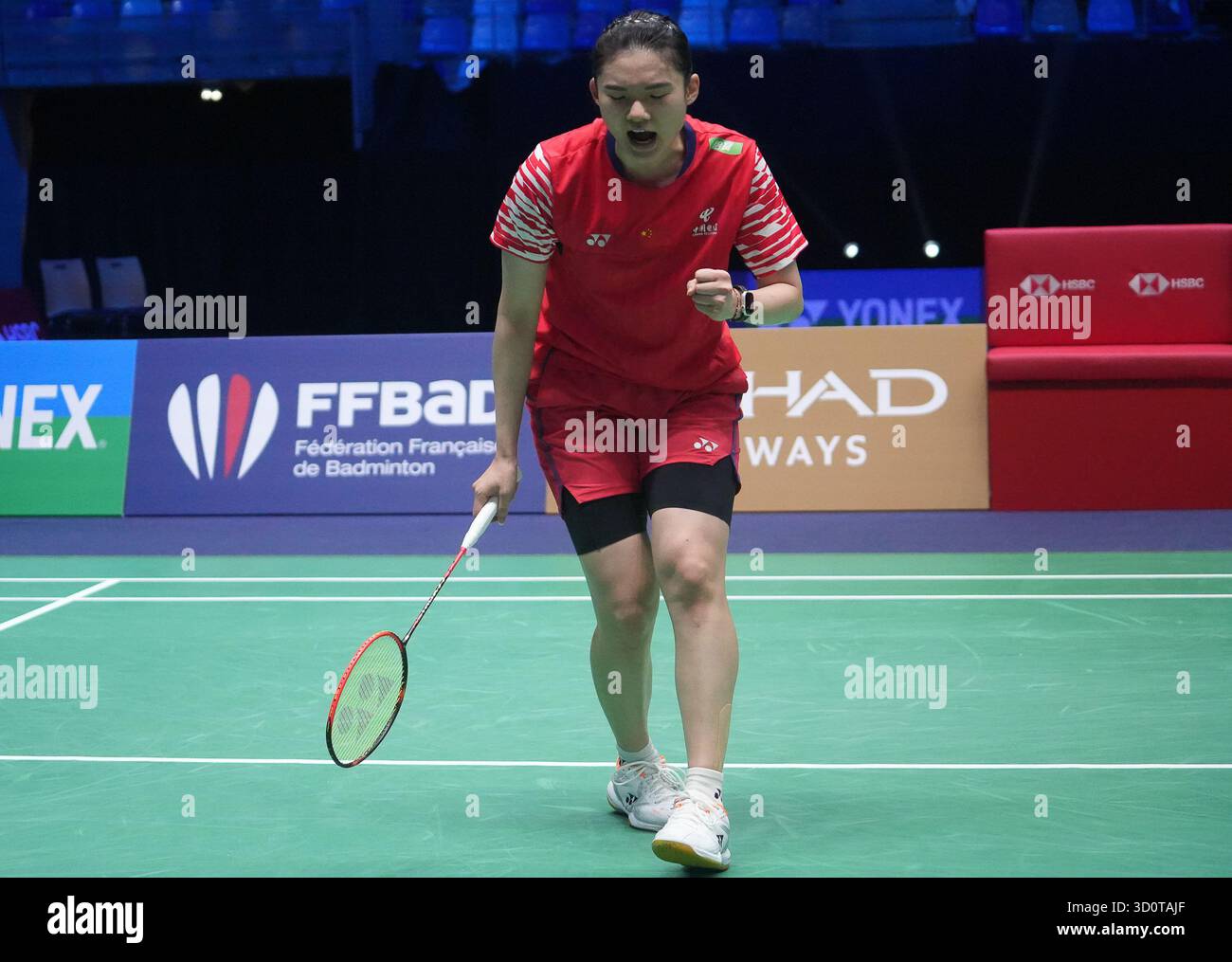 24 octobre 2025, Cesson-SéVignÃ, Bretagne, France : HAN Yue de Chine lors du Yonex French Open 2025, internationaux de France de Badminton, HSBC BWF World Tour Super 750 le 24 octobre 2025 au Glaz Arena de Cesson-Sévigné près de Rennes, France - photo Laurent Lairys (crédit image : © Laurent Lairys/ZUMA Press Wire) USAGE ÉDITORIAL SEULEMENT ! Non destiné à UN USAGE commercial ! Banque D'Images 24 octobre 2025, Cesson-SéVignÃ, Bretagne, France : HAN Yue de Chine lors du Yonex French Open 2025, internationaux de France de Badminton, HSBC BWF World Tour Super 750 le 24 octobre 2025 au Glaz Arena de Cesson-Sévigné près de Rennes, France - photo Laurent Lairys (crédit image : © Laurent Lairys/ZUMA Press Wire) USAGE ÉDITORIAL SEULEMENT ! Non destiné à UN USAGE commercial ! Banque D'Images