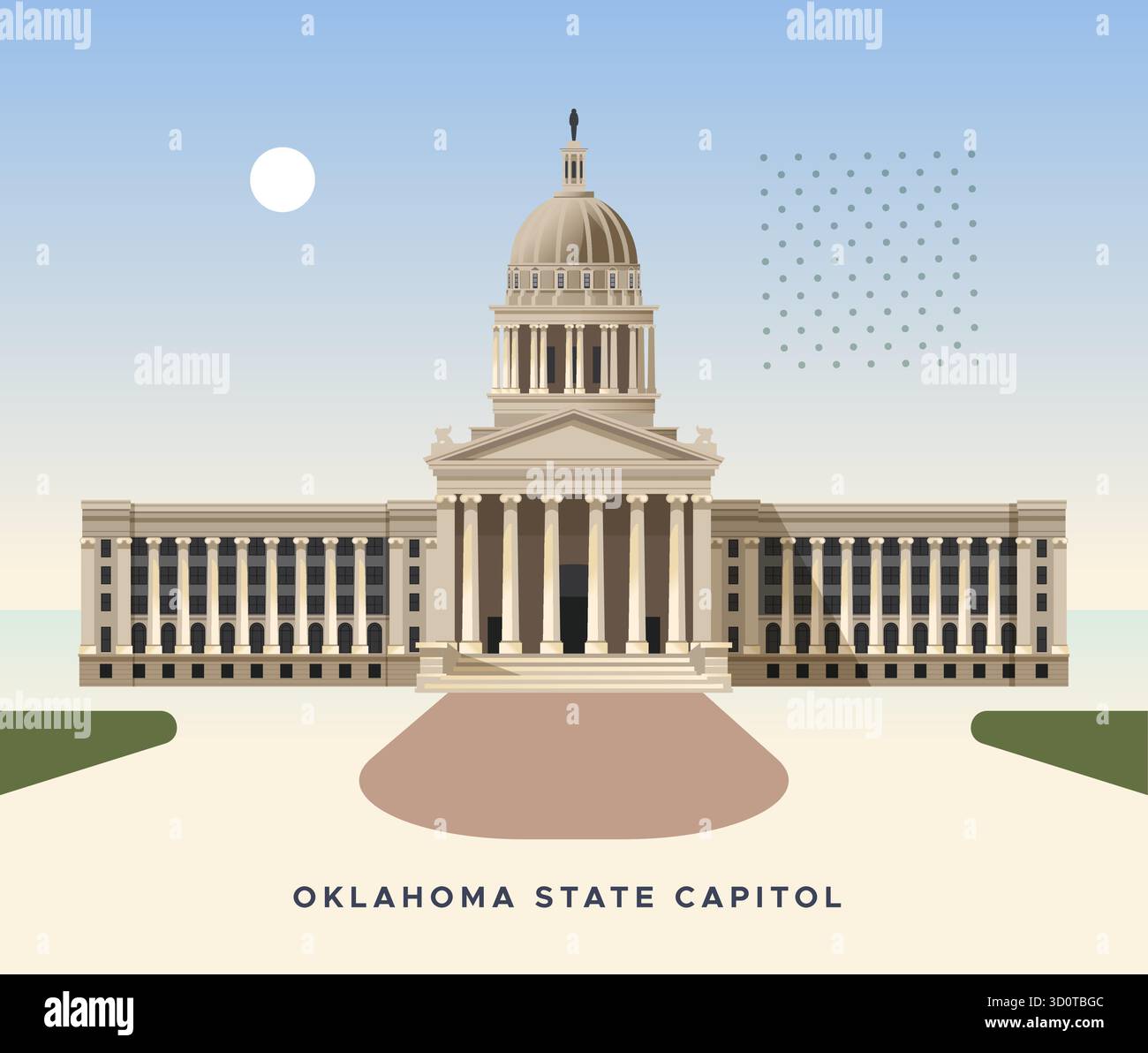 Le Capitole de l'État d'Oklahoma City - illustration au format EPS 10 Illustration de Vecteur
