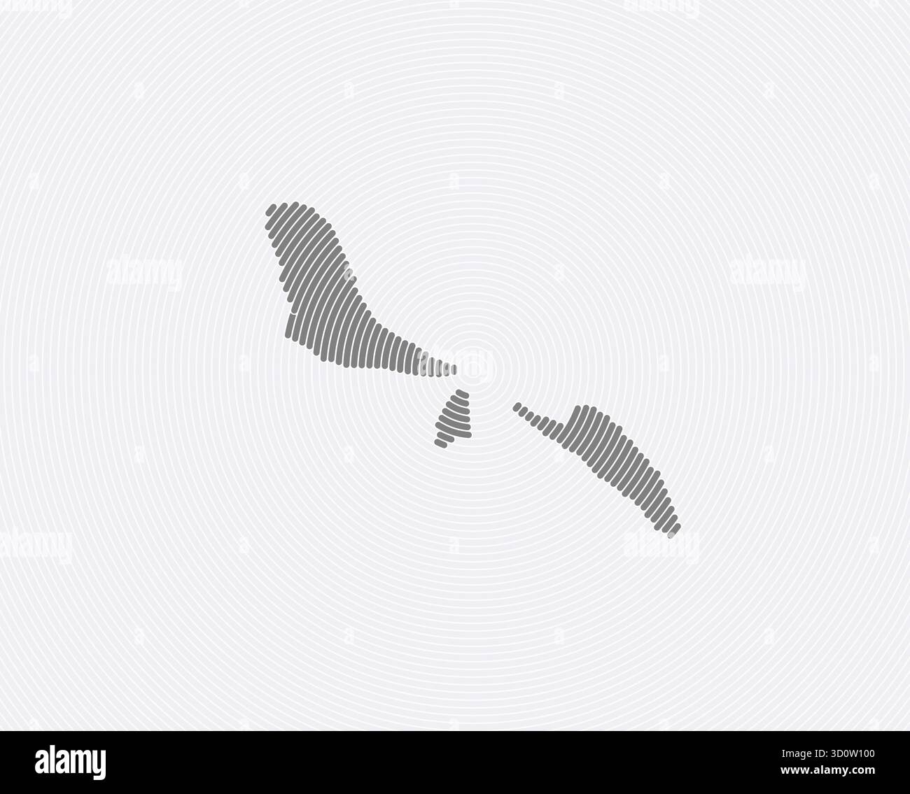 Anneaux en forme de Comores. Carte du pays formée par des cercles empilés. Conception de forme de limite Comores. Illustration vectorielle artistique. Illustration de Vecteur