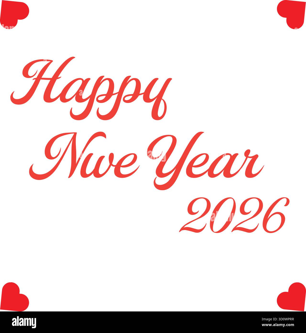 Bonjour 2026 bonne année lettrage vectoriel illustration modèles de conception de texte Illustration de Vecteur